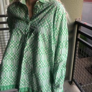 Super cute green beach cover up !